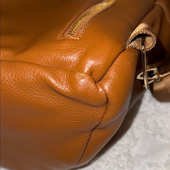 Fawn Design Brown Leather Backpack Diaper Bag - Picture 16 of 16